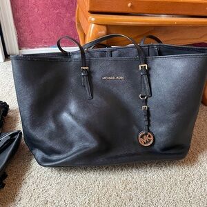 Michael Kors Black Leather Tote